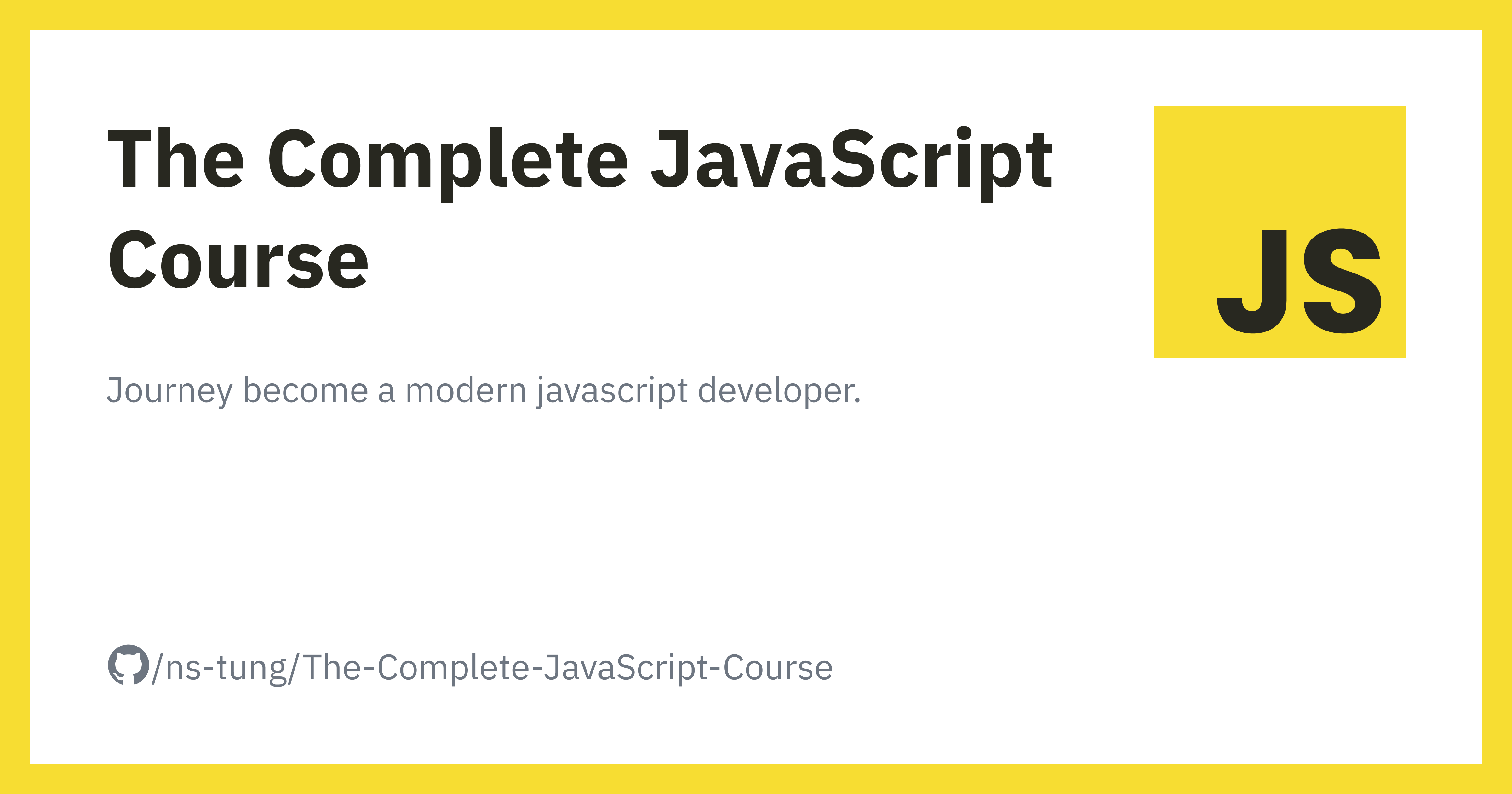 The Complete JavaScript Course