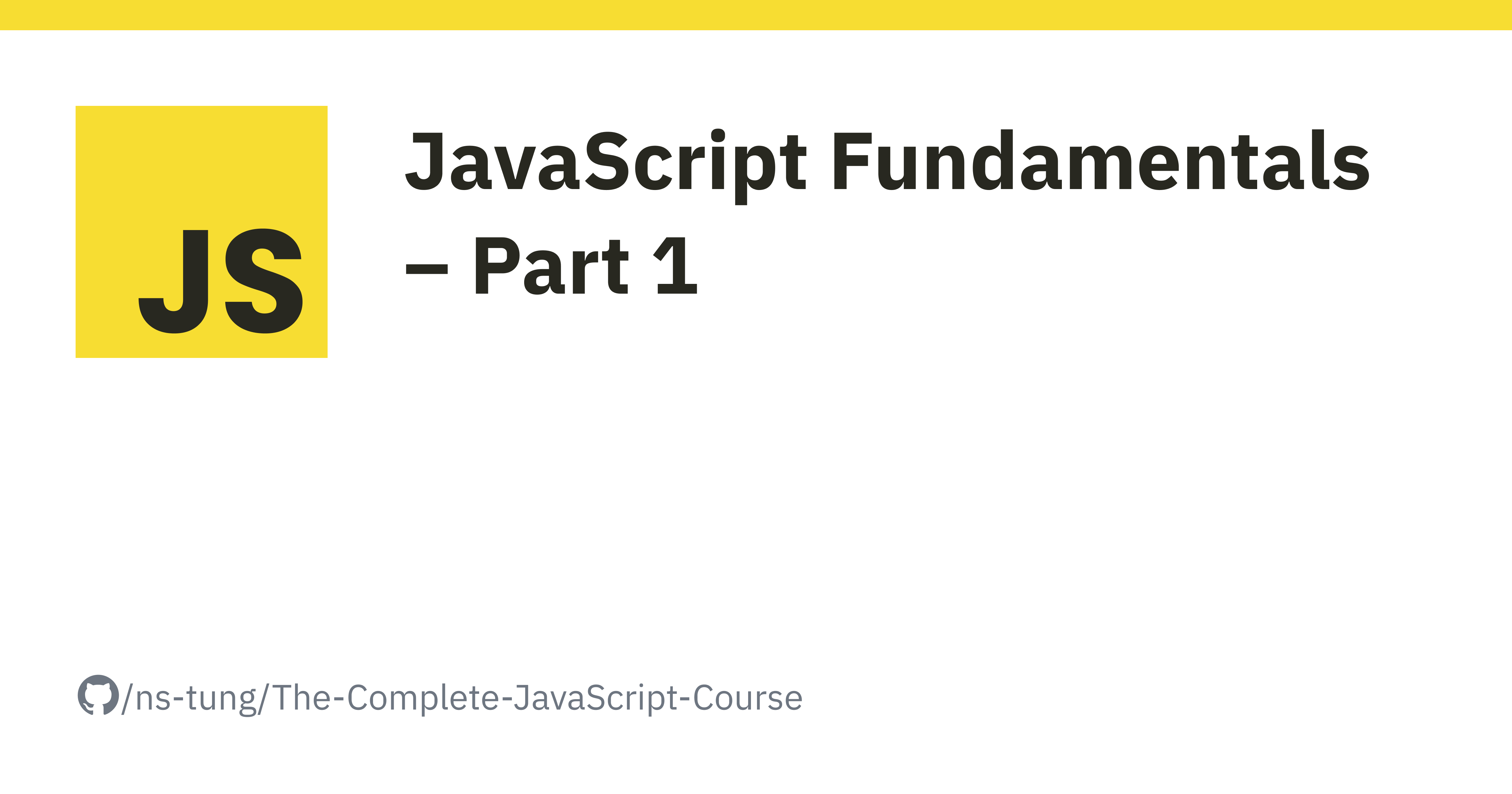 JavaScript Fundamentals – Part 1